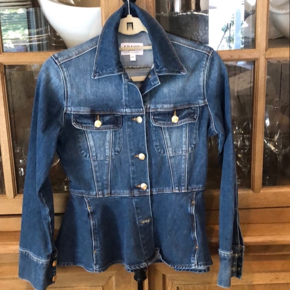 FRAME denim Peplum jacket